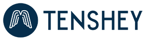 Navy blue Tenshey, Inc. logo