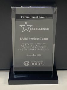 BOCES Commitment Award for Excellence to the Emergency Assistance to Non-Public Schools (EANS) Team