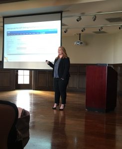 Kristin O'Callaghan presenting