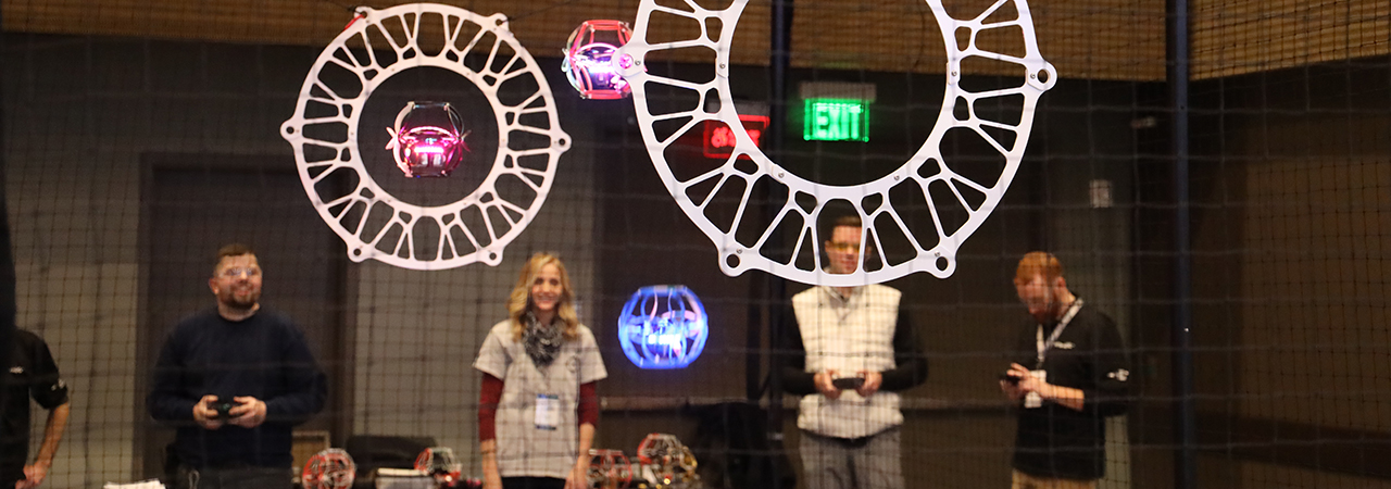 Teachers learn about robotics at a technology training workshop.