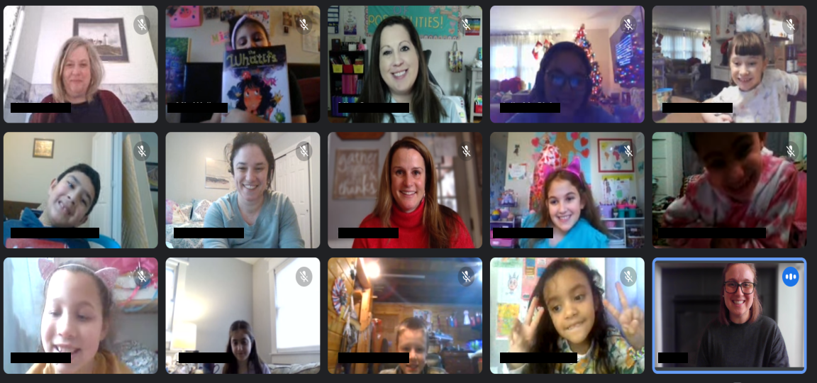 A Zoom meeting with 15 individuals, students and instructors.