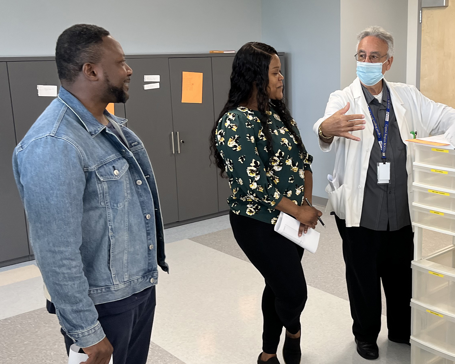 Fred Gyamfi stands with his fellow students while the Adult Practical Nursing program at Capital Region BOCES.