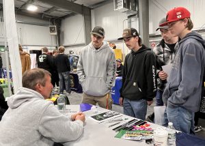 Students talk to recruiters