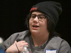 A student speaking.
