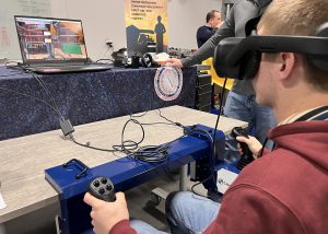 Student using virtual reality