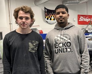 2 students pose