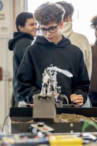 Joseph Ringhoff, junior of Scotia-Glenville in Building Trades, at SUNY Cobleskill table during in Construction Month event at Capital Region BOCES on Wednesday, October 8, 2025.