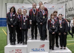 CSI competitors on the podium