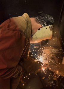 Student welds