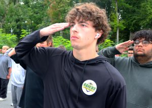 Student salutes