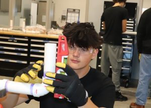 Student and PVC pipe