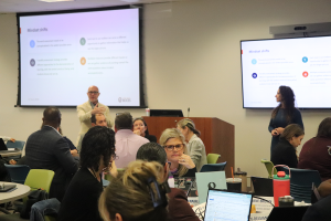 Dozens of Capital Region public school administrators gather for the NY Inspires Transformation Coalition meeting at Capital Region BOCES.